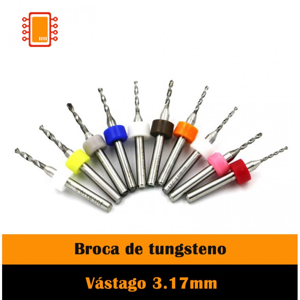 Broca para PCB una pieza (varios diámetros)