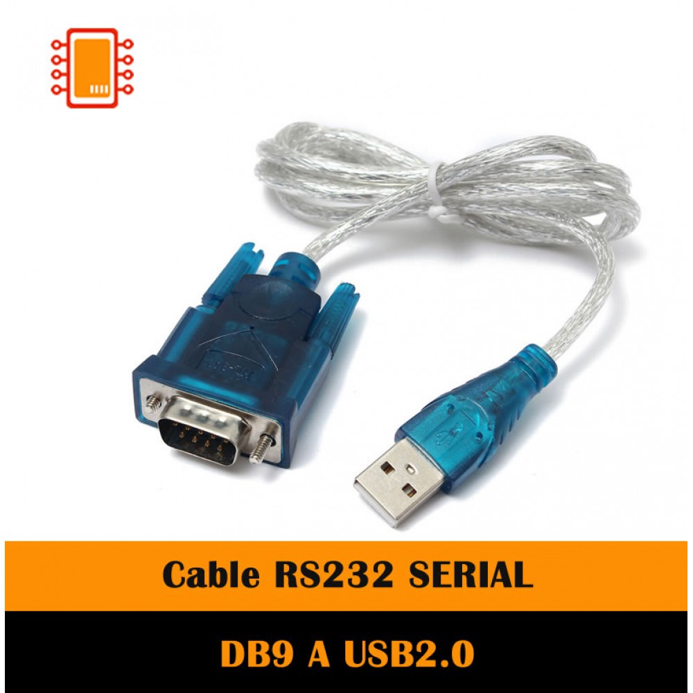 Adaptador RS232 Serial DB9 Macho A USB 2.0 Macho