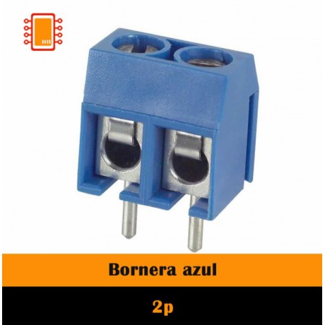 Bornera azul de 2 o 3 terminales