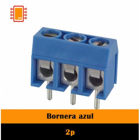 Bornera azul de 2 o 3 terminales