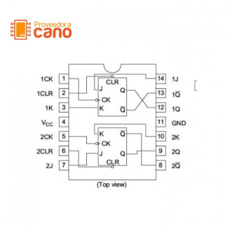 74LS73 Flip Flop JK TTL DIP-14