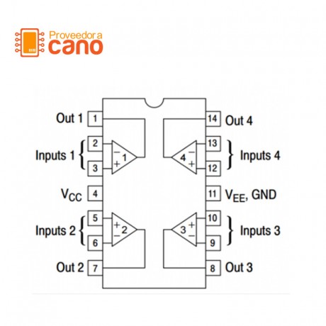LM324 AMPLIFICADOR OPERACIONAL CUADRUPLE