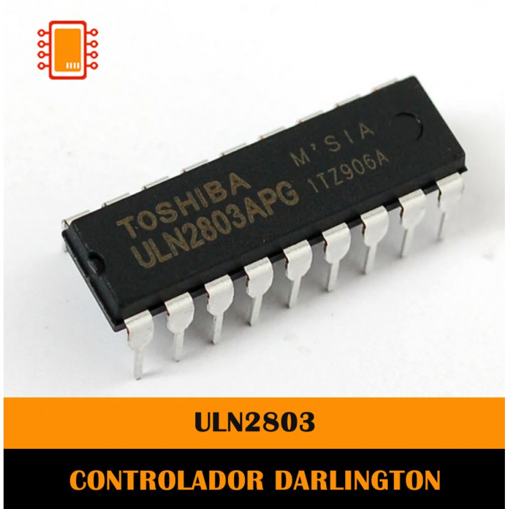 ULN2803 Arreglo de 8 Transistores Darligton Tipo DIP de 18 pines ULN2803APG