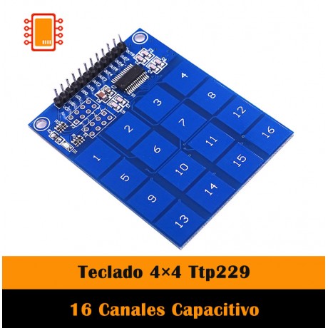 Teclado 4×4 Ttp229 De 16 Canales Capacitivo