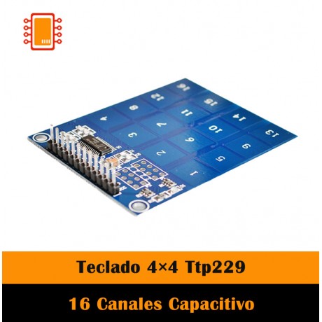 Teclado 4×4 Ttp229 De 16 Canales Capacitivo