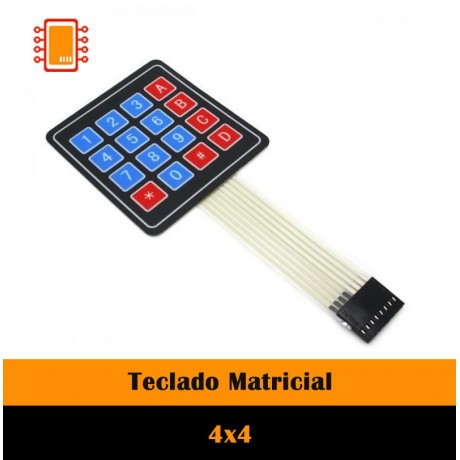 Teclado Matricial 4x4 Numérico Tipo Membrana
