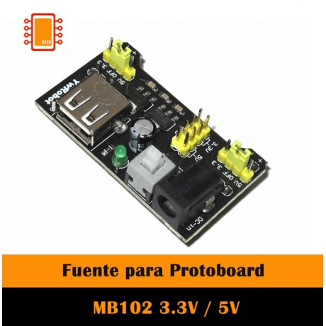 Fuente para protoboard 5v/3.3v