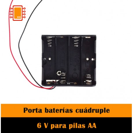 PORTA PILAS PARA 4 PILAS TIPO AA