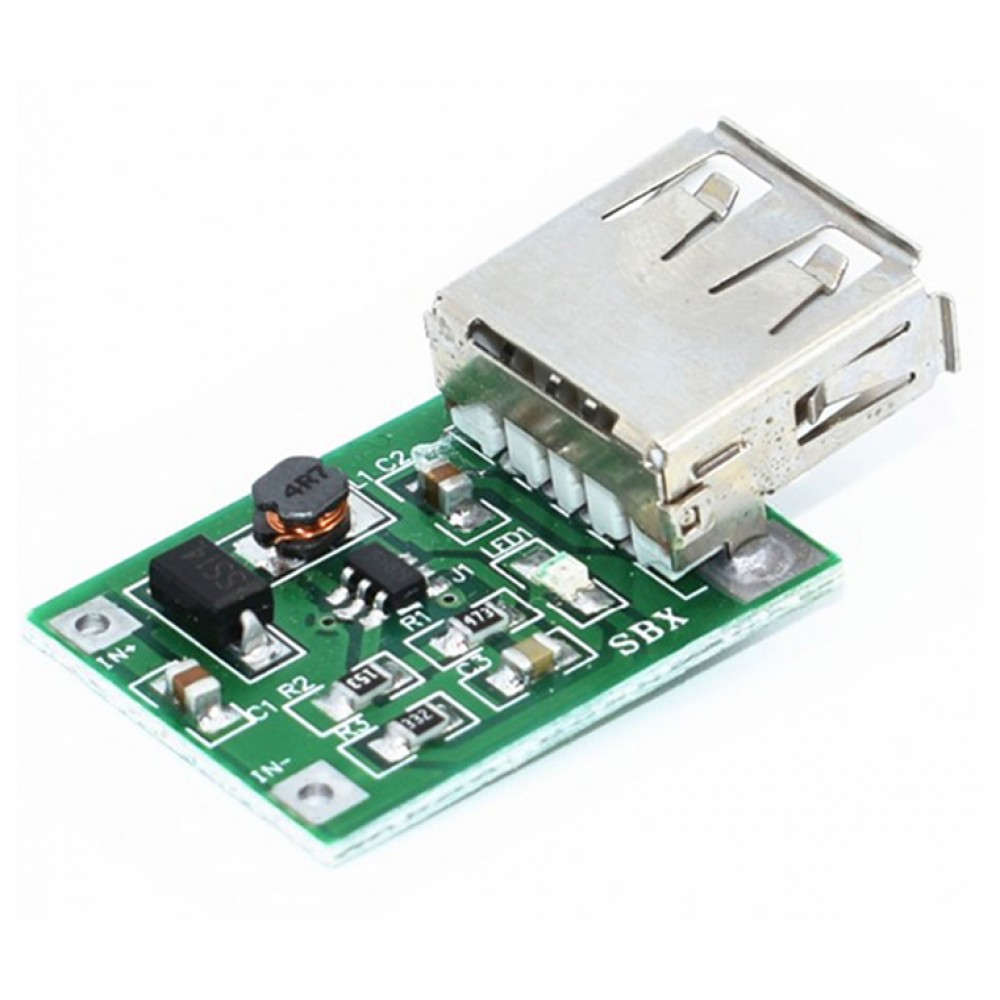 Módulo Elevador de Voltaje PFM DC-DC 0.9V-5V a 5V USB