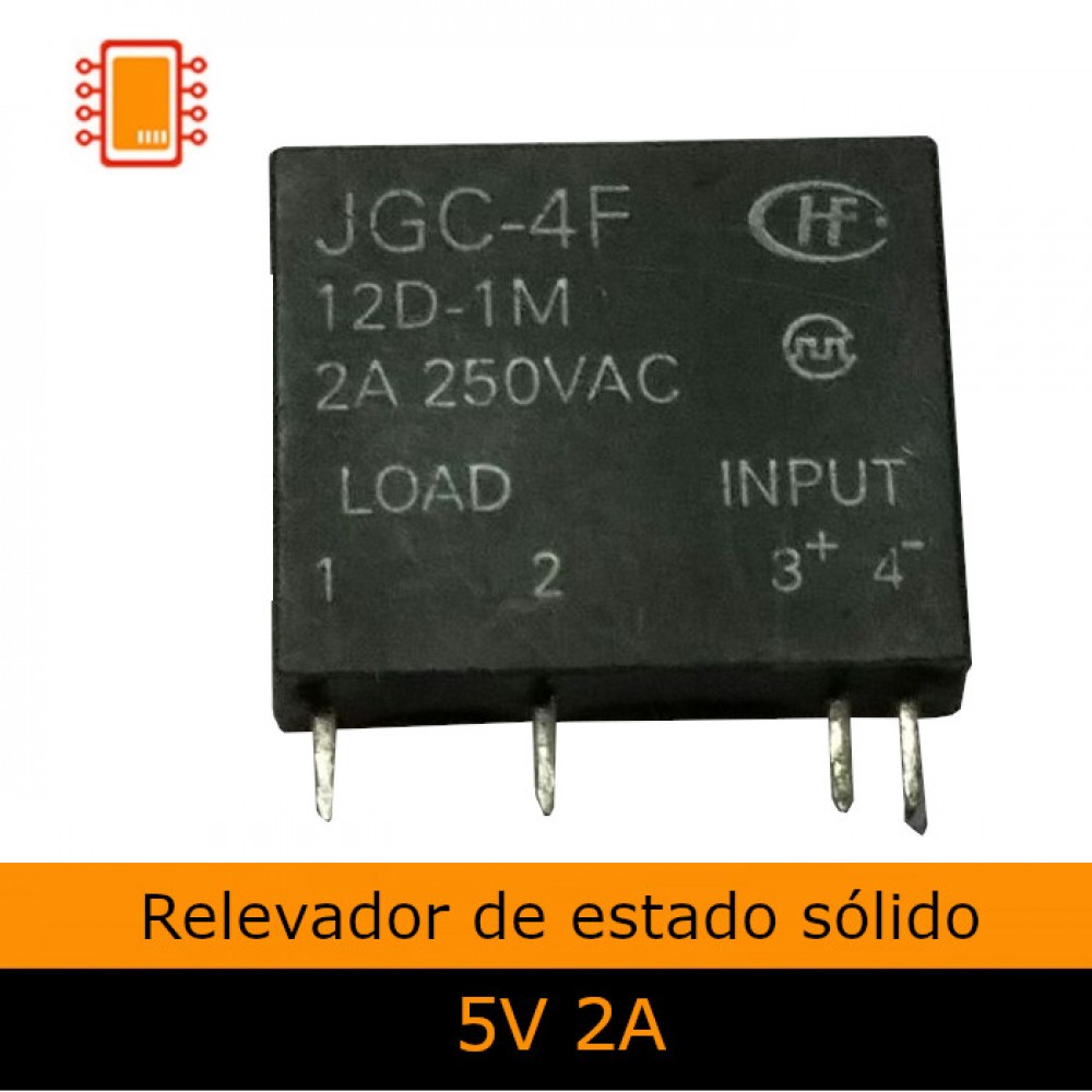 Relevador de estado sólido 5VDC 2A / 250VAC