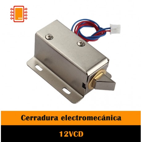 Cerradura eléctrica con solenoide 12V DC