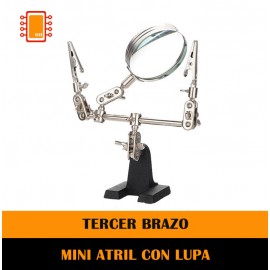 Soporte con Lupa y Pinzas para Soldadura