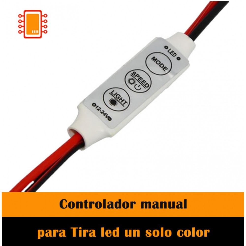 Dimmer control Sencillo Manual para Tira a 12V a 24V