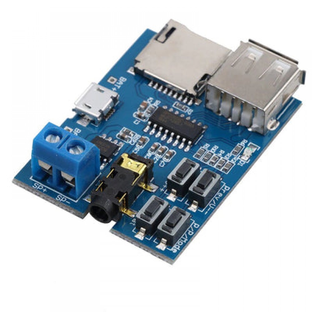 MÓDULO REPRODUCTOR DE MP3 SALIDA 3 W SOPORTA TF CARD Y USB