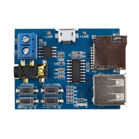 MÓDULO REPRODUCTOR DE MP3 SALIDA 3 W SOPORTA TF CARD Y USB