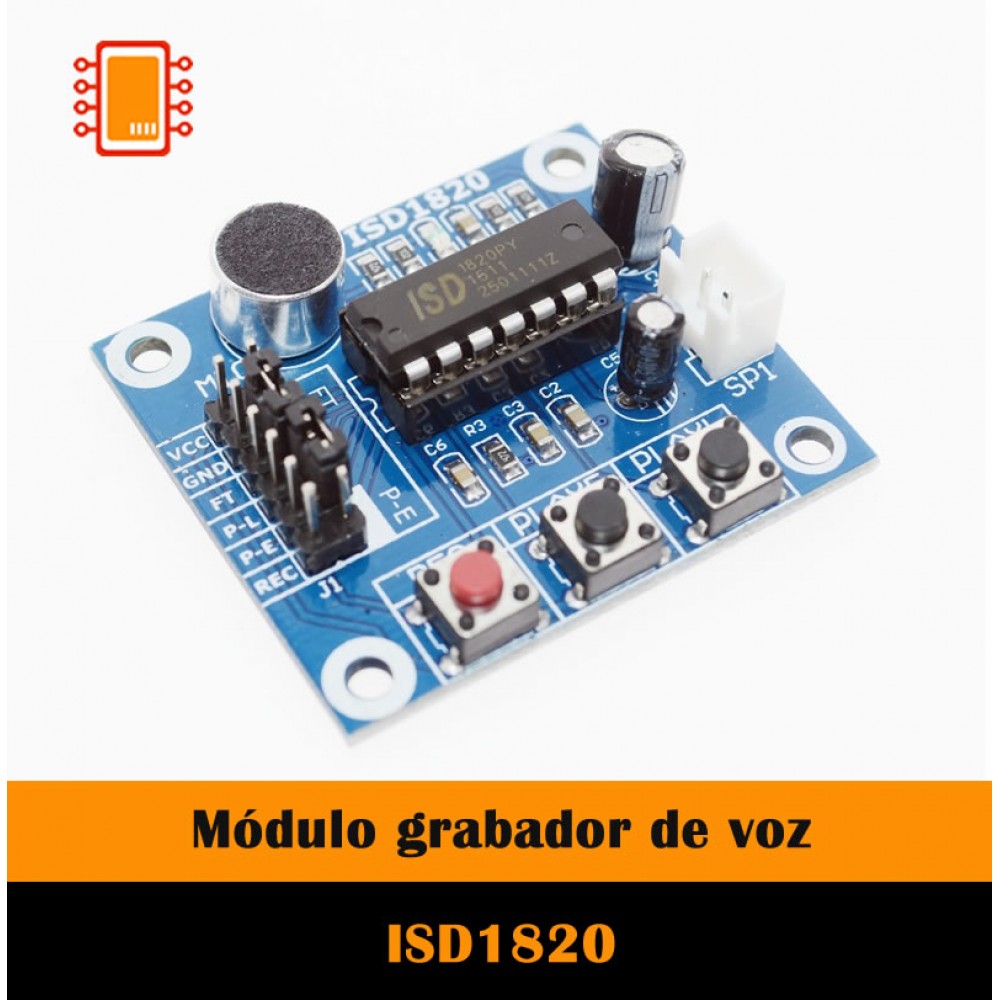 Módulo De Grabación De Voz Con Micrófono ISD1820
