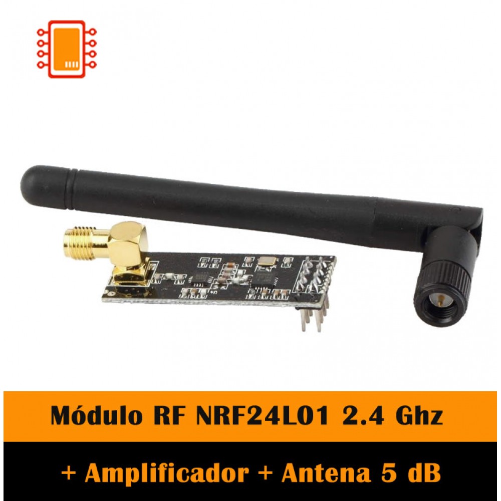 Módulo RF NRF24L01 2.4 Ghz + Amplificador + Antena 5 dB