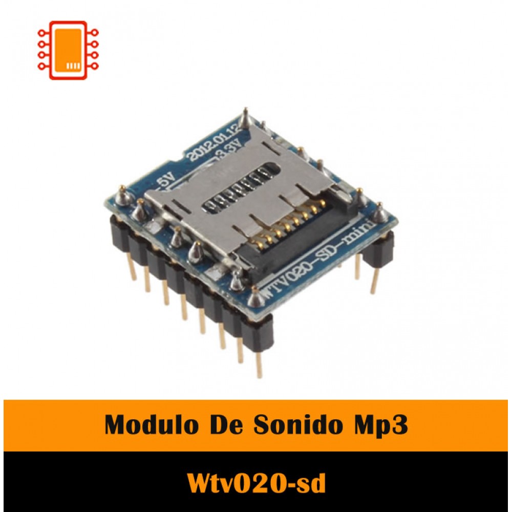 Módulo Reproductor De Audio Mp3 Wtv020-sd