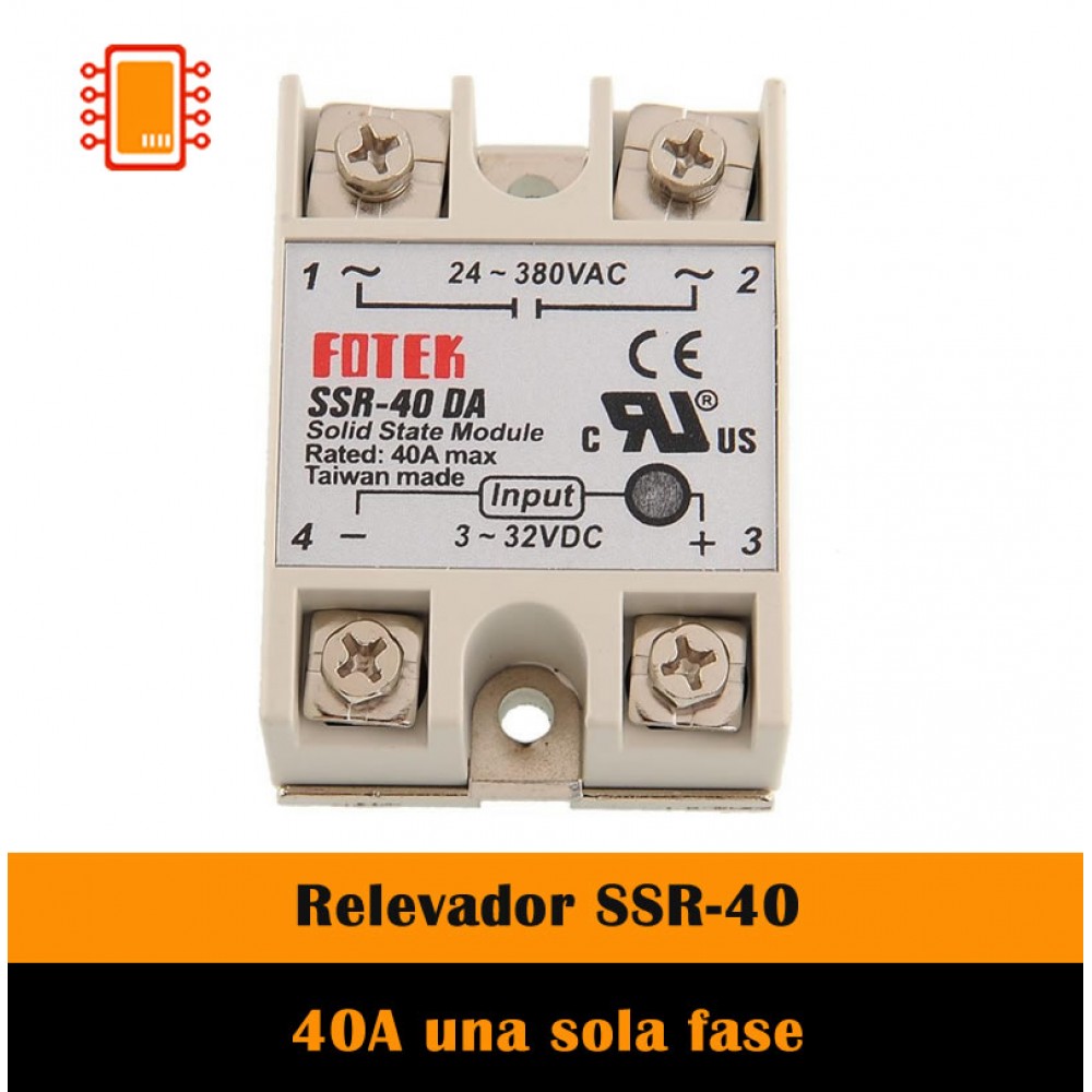 Relevador de estado sólido 40A una Fase