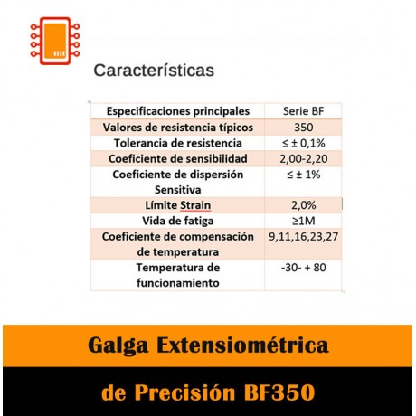 Galga Extensiométrica De Precisión Bf350