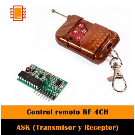 Control Remoto Inalambrico Receptor y Transmisor 315 MHz IC2262 2272 4 Canales