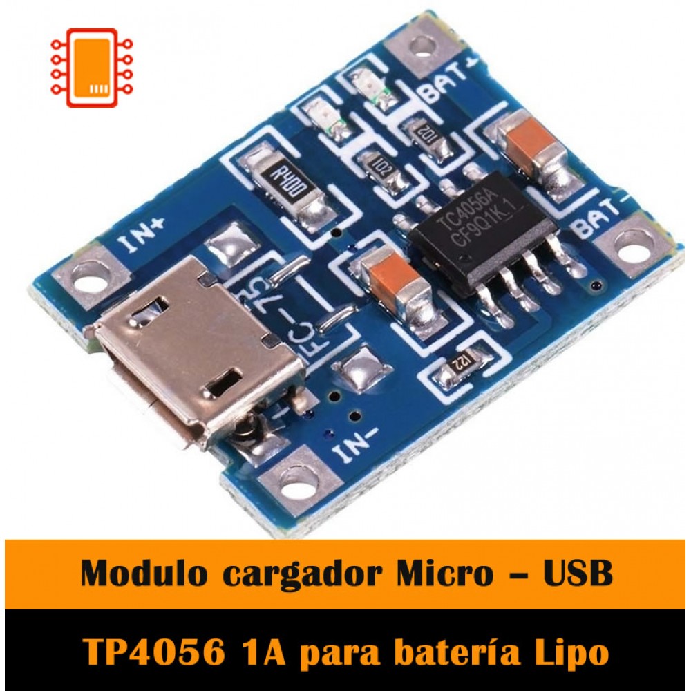 Cargador Batería Litio Con Protección Módulo TP4056 