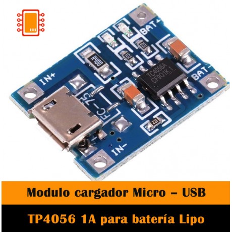 Cargador Batería Litio Con Protección Módulo TP4056 