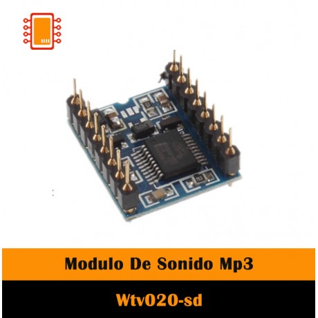 Módulo Reproductor De Audio Mp3 Wtv020-sd